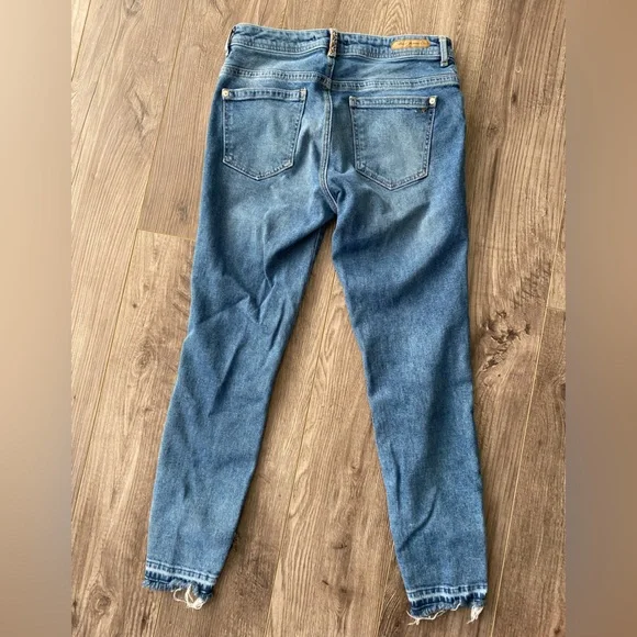 Mavi jeans Tess high rise skinny cropped with fringe and embroidery size 27-28 - Picture 9 of 16